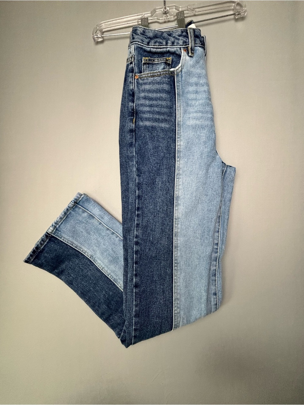 PacSun 90’s Boyfriend Jeans Size 26 Colorblock Two Tone Denim Y2K